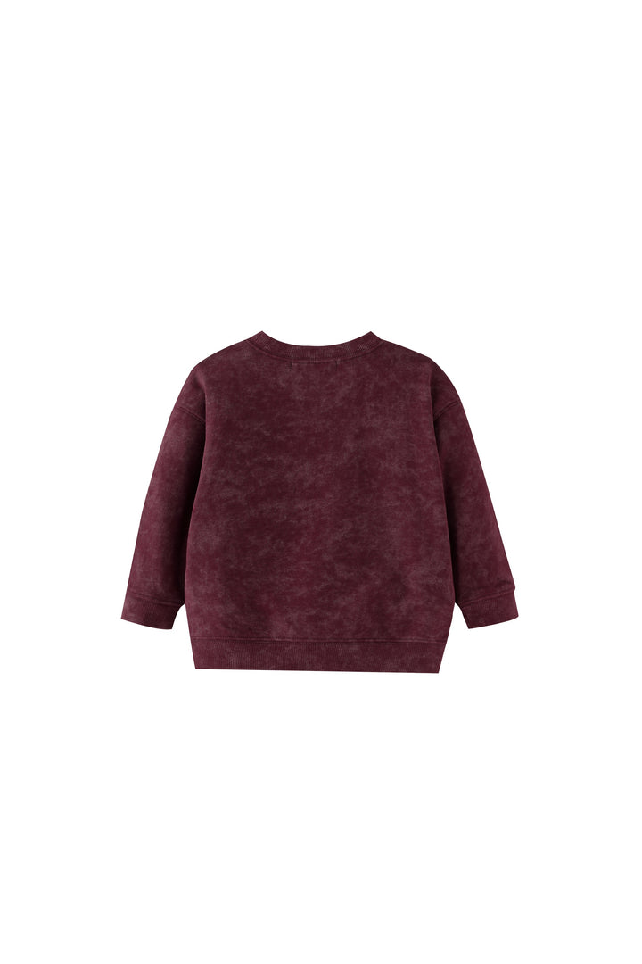 1223 tie dye sweat - burgundy