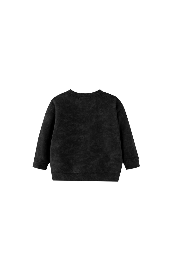 1223 tie dye sweat - black