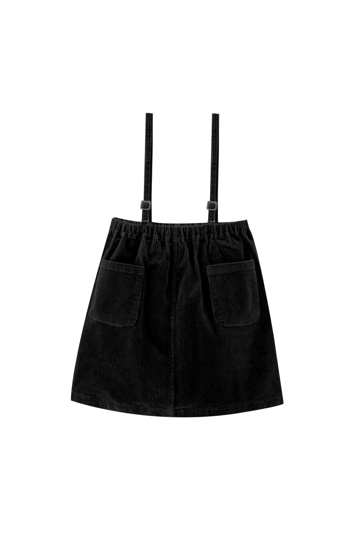 thin strapped corduroy jumper - black