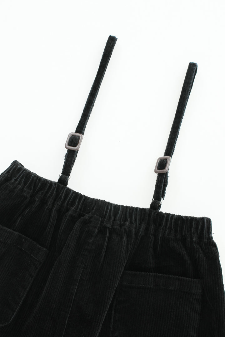 thin strapped corduroy jumper - black