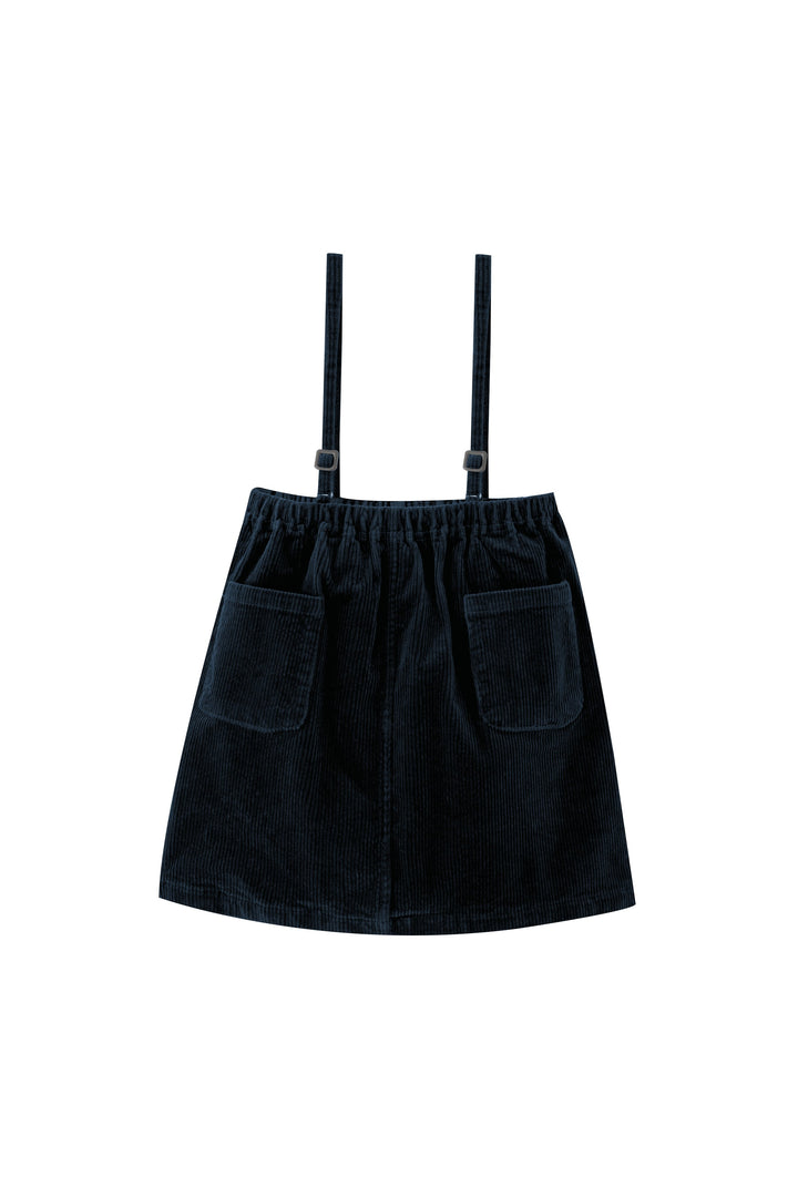 thin strapped corduroy jumper - navy