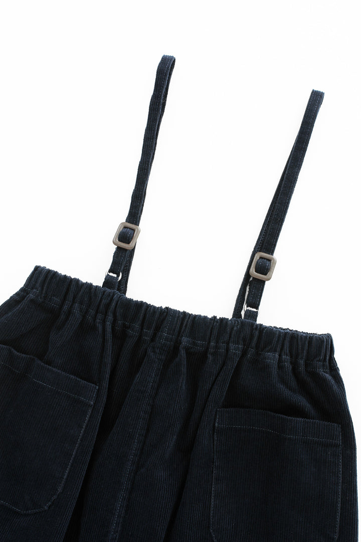 thin strapped corduroy jumper - navy