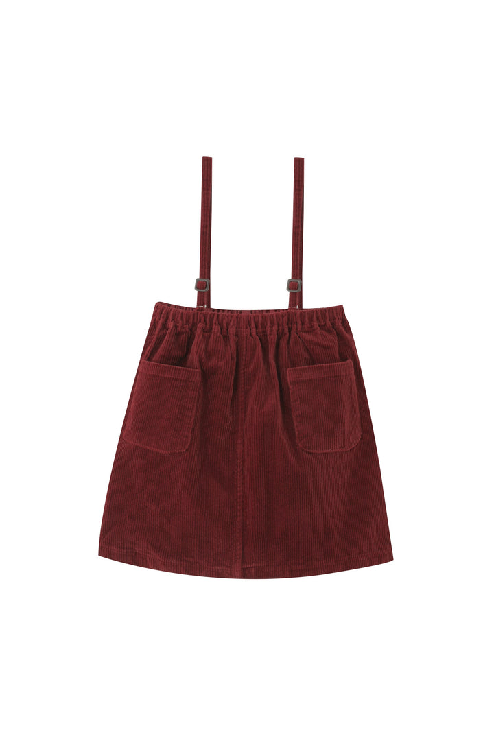 thin strapped corduroy jumper - rust