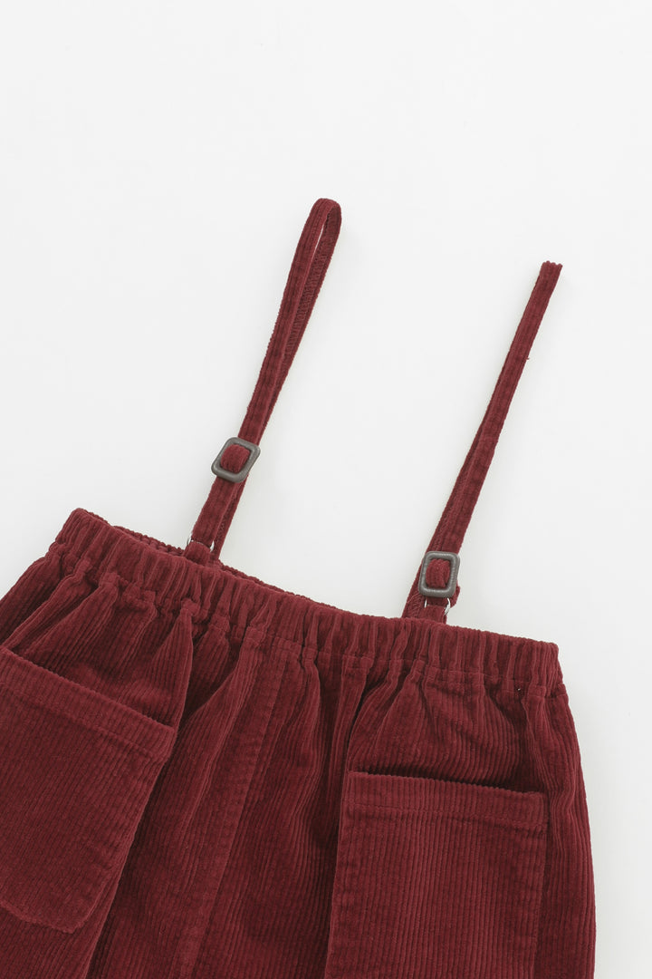 thin strapped corduroy jumper - rust