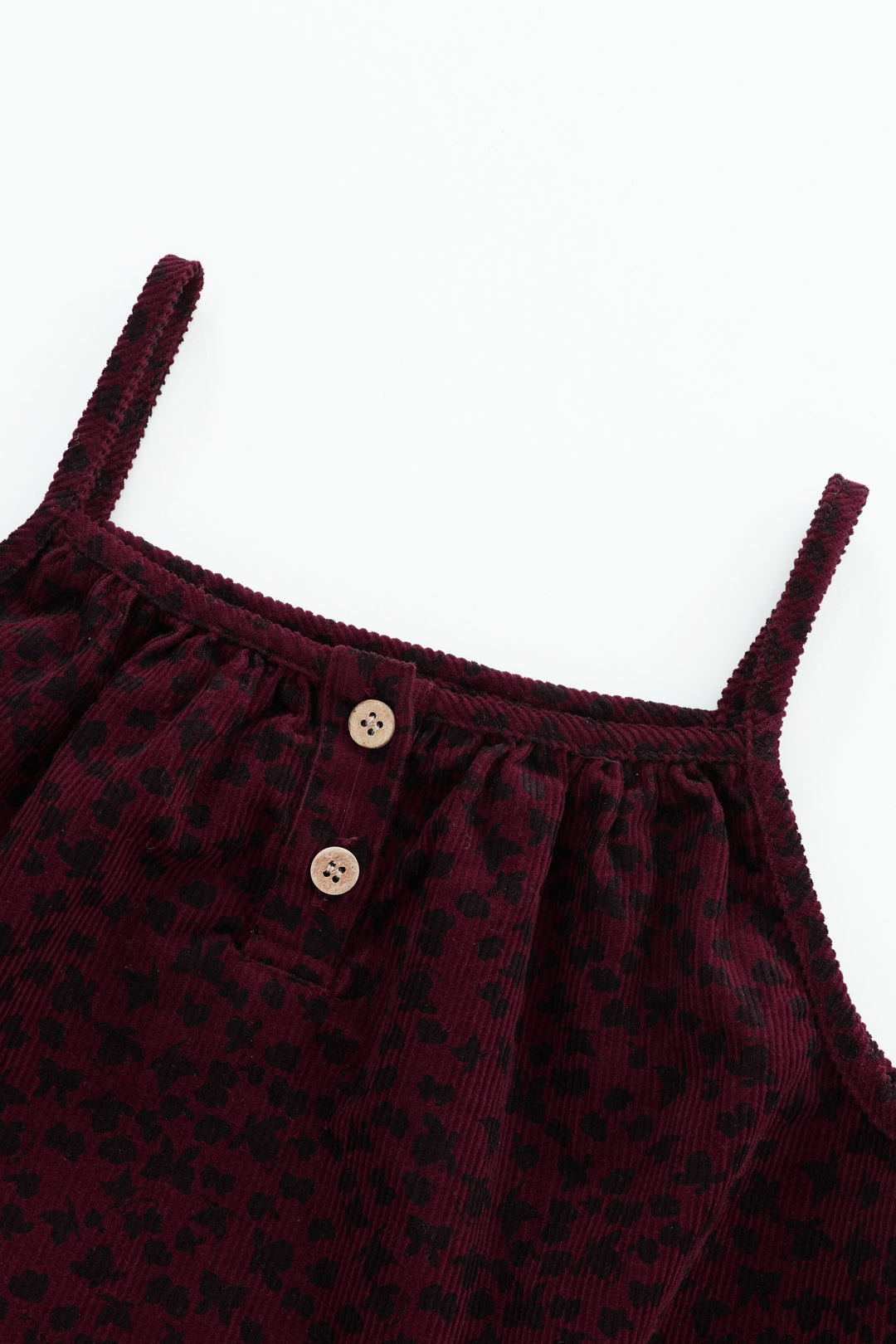 butterfly printed corduroy jumper - burgundy