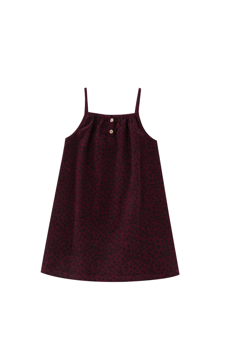 butterfly printed corduroy jumper - burgundy