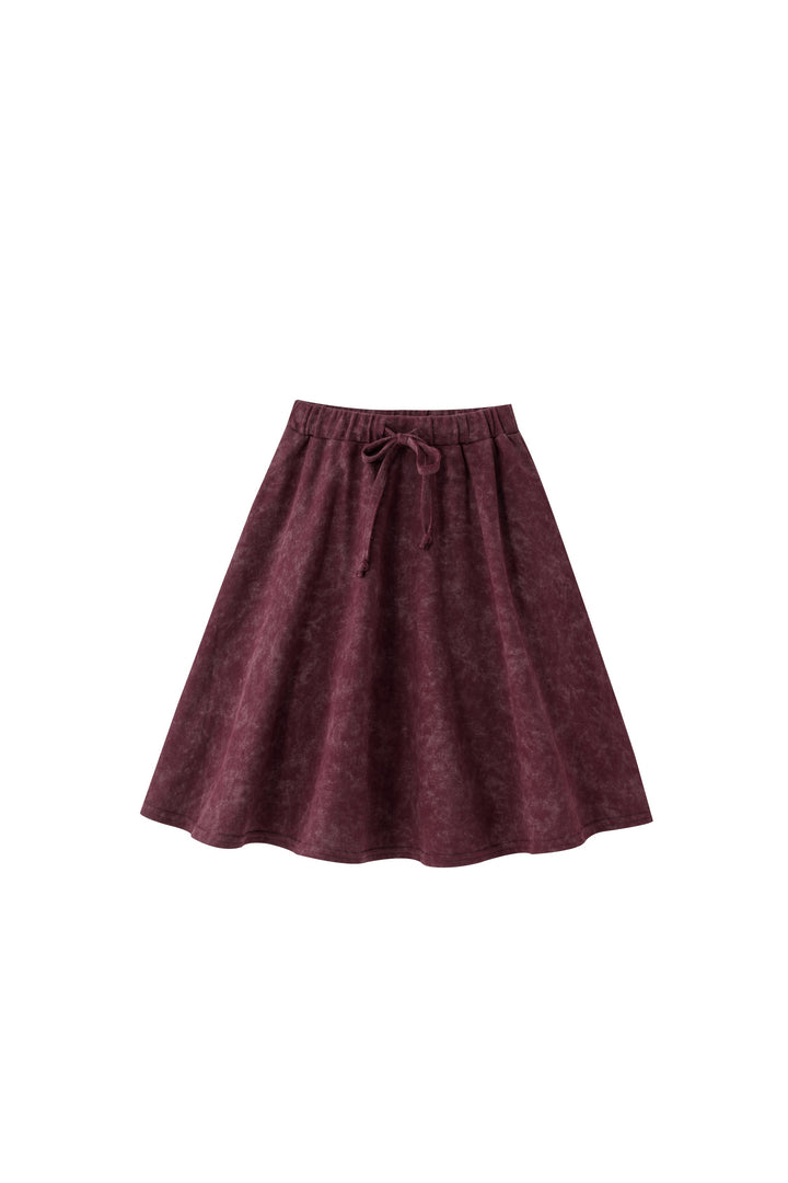 tie dye circle skirt - burgundy