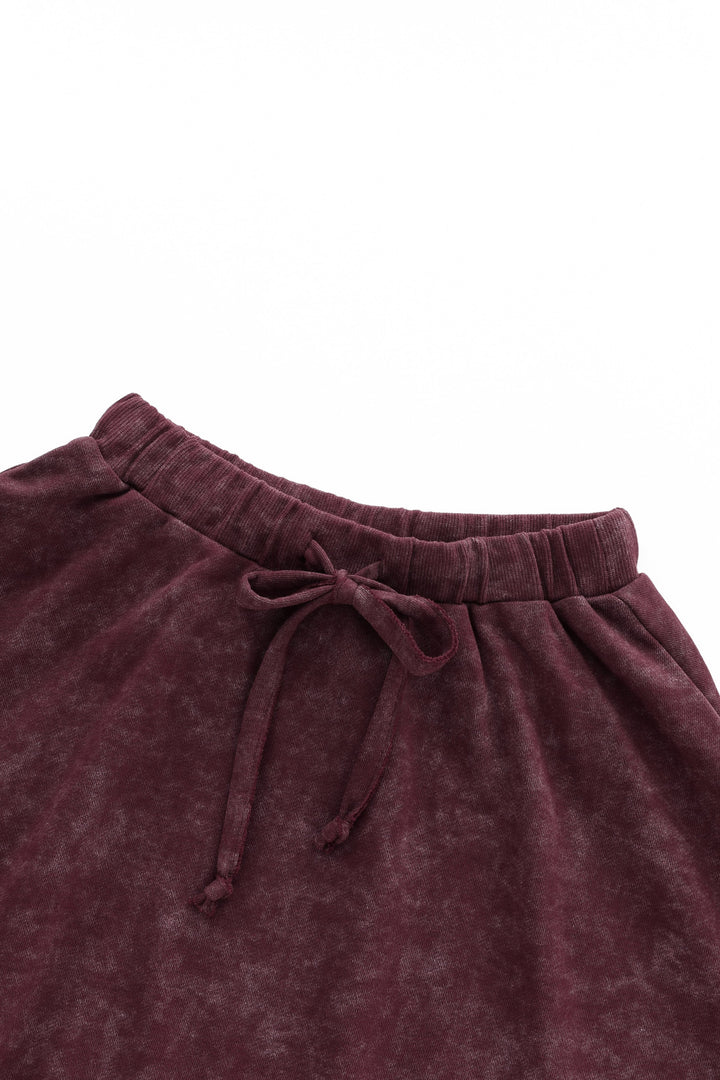 tie dye circle skirt - burgundy