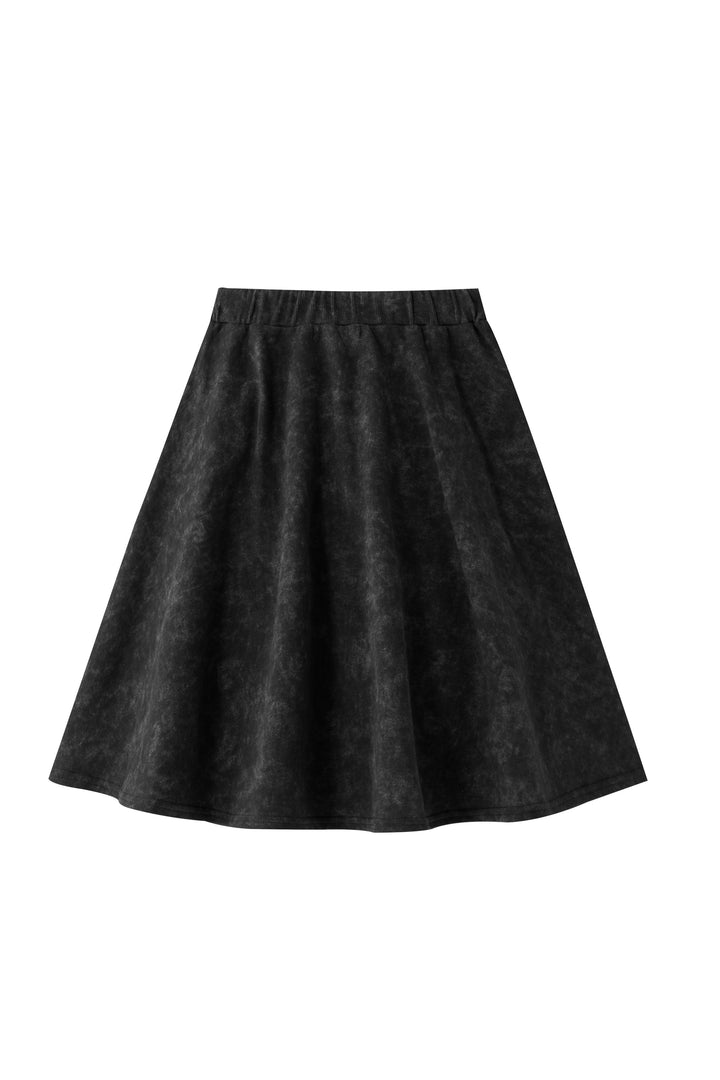 tie dye circle skirt - black