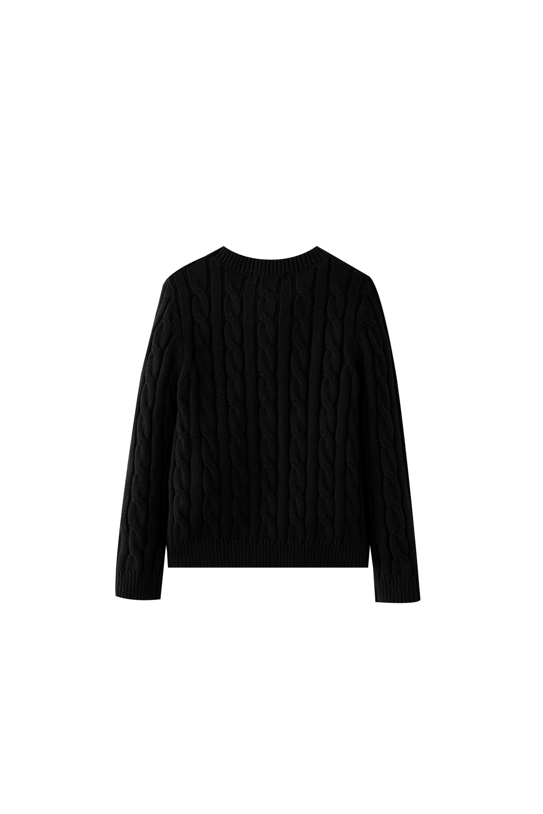 cable sweater - black