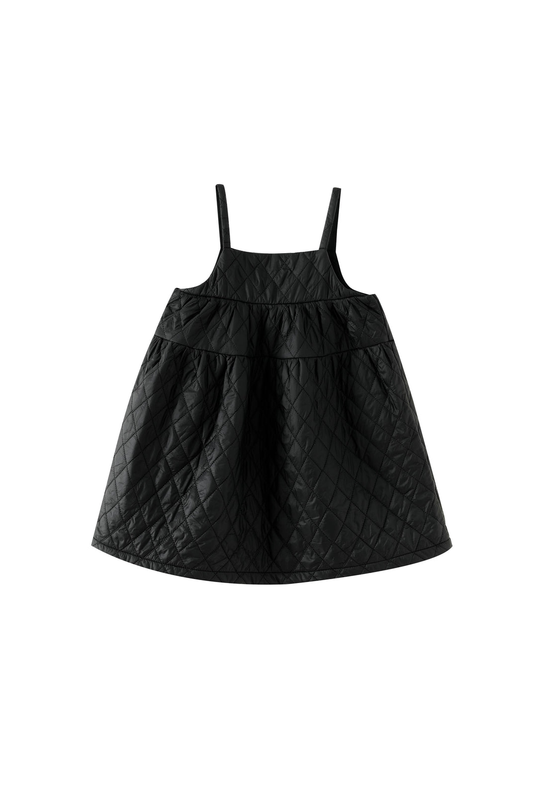 high waisted quilted jumper - black