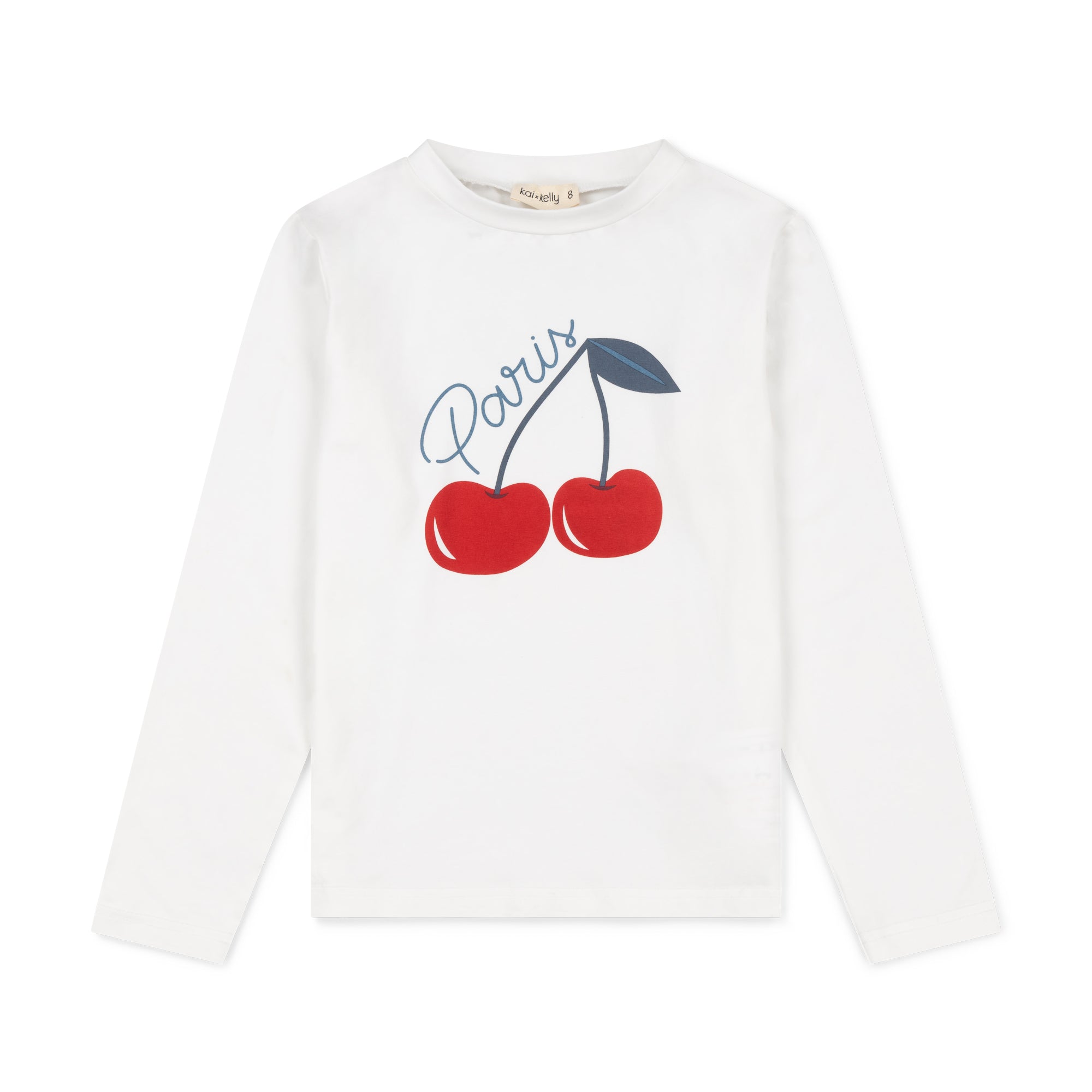 tee l/s cherry - white – Lily and Todd