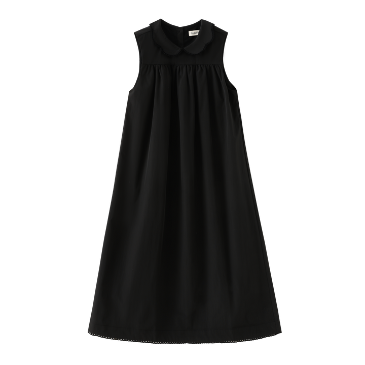 dress high waisted taffeta - black