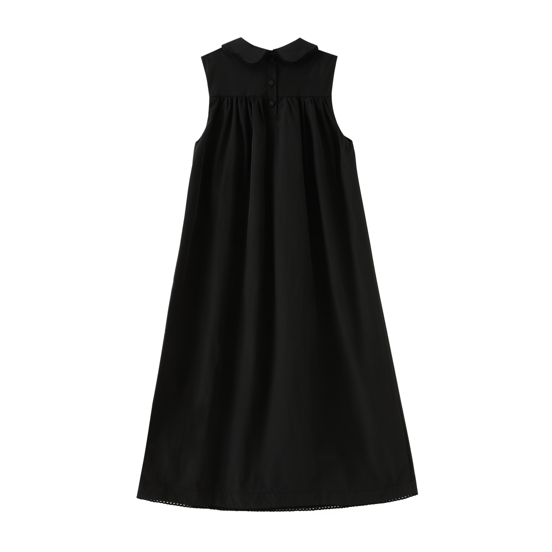 dress high waisted taffeta - black