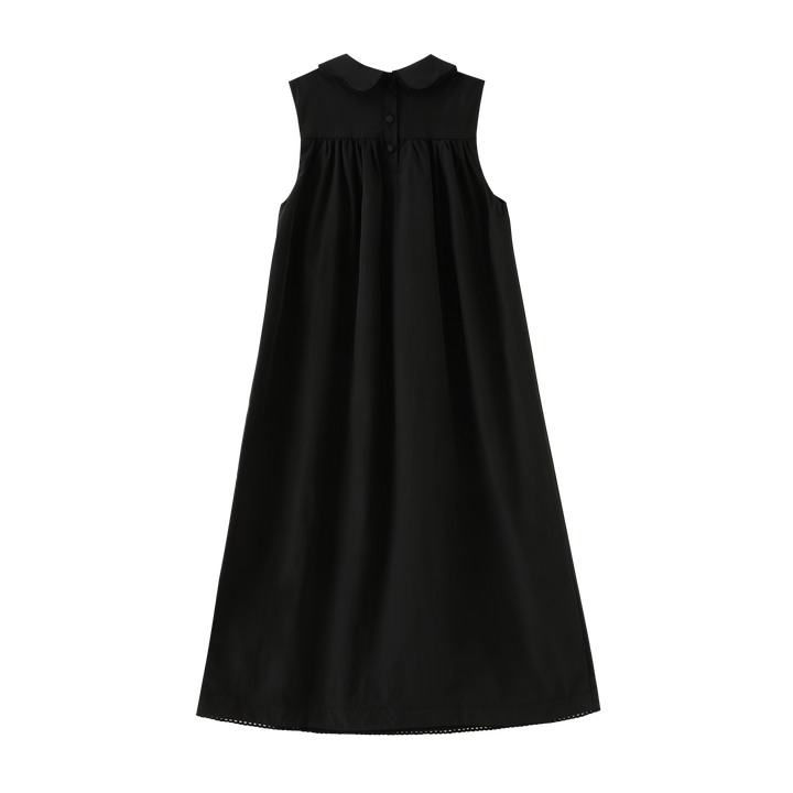 dress high waisted taffeta - black