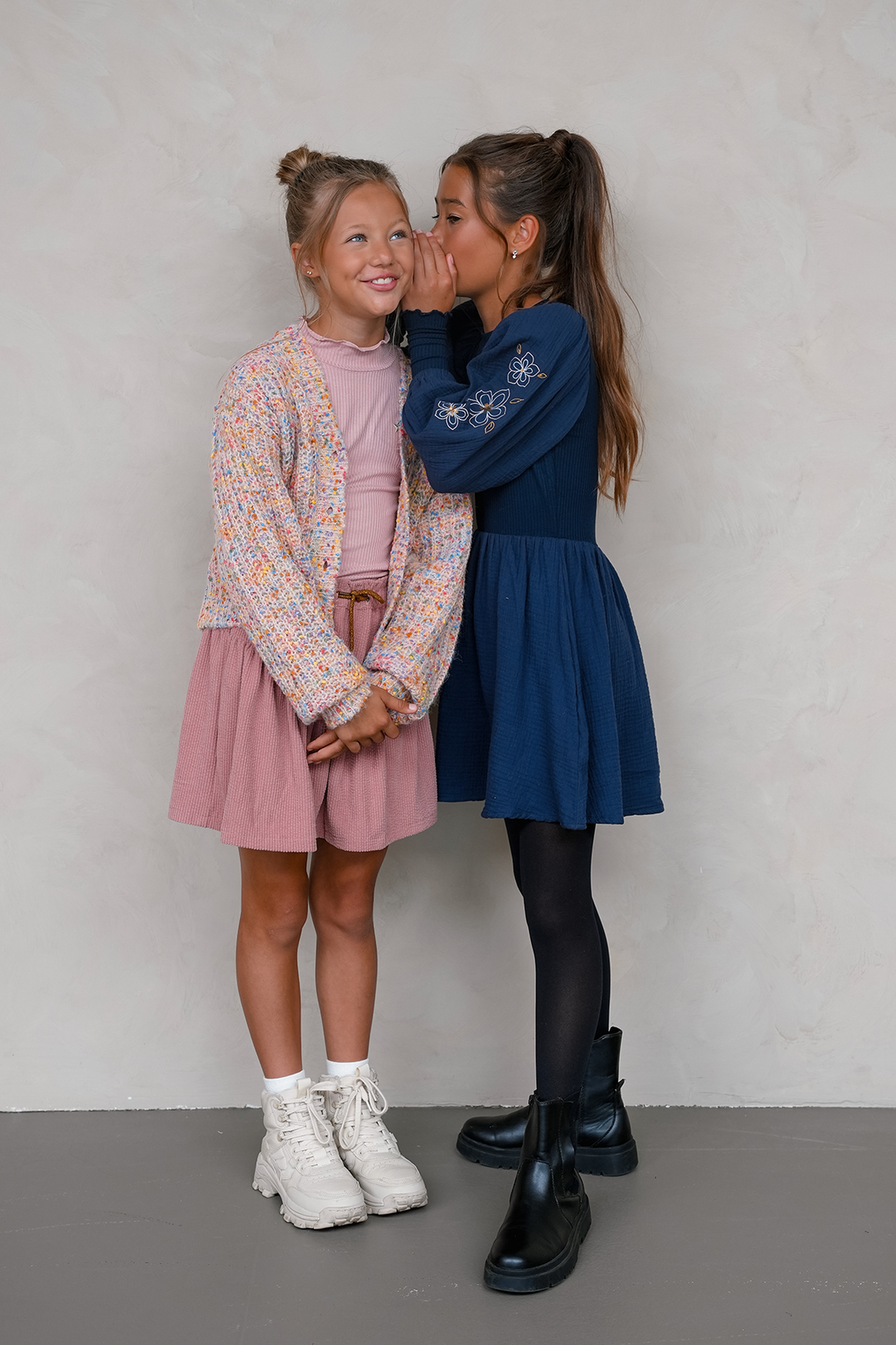 top l/s multi speckled knit v cardigan - spikkel