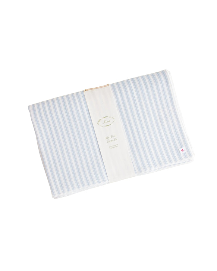 swaddle ticking stripe - blue