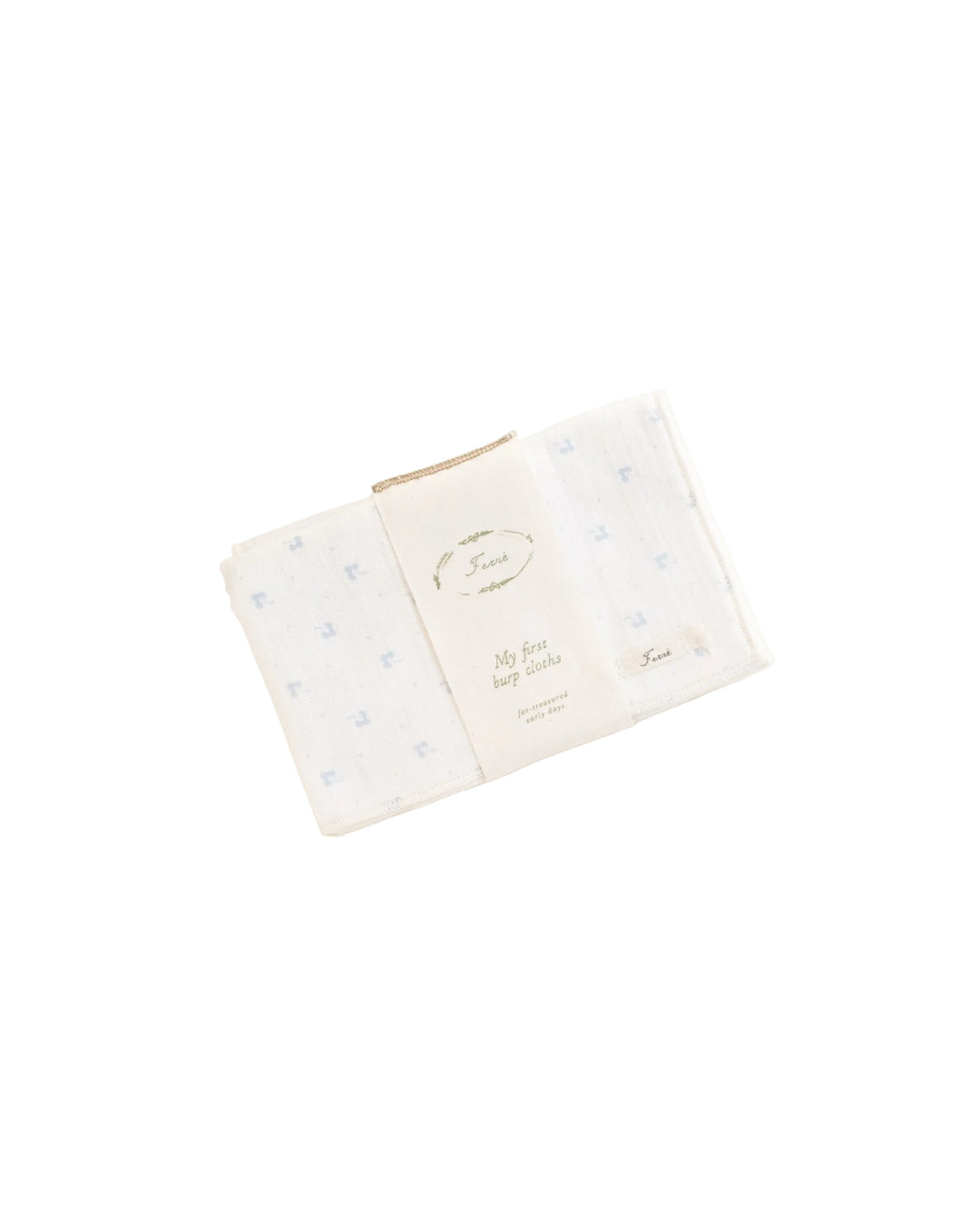 swaddle burp cloth set of 2 printed calico - blue