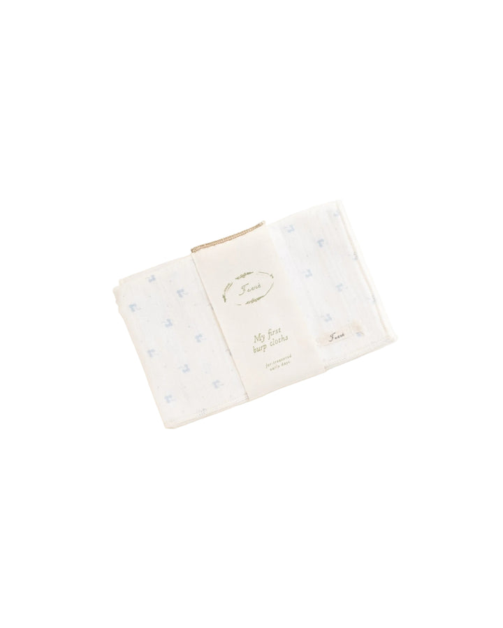 swaddle burp cloth set of 2 printed calico - blue
