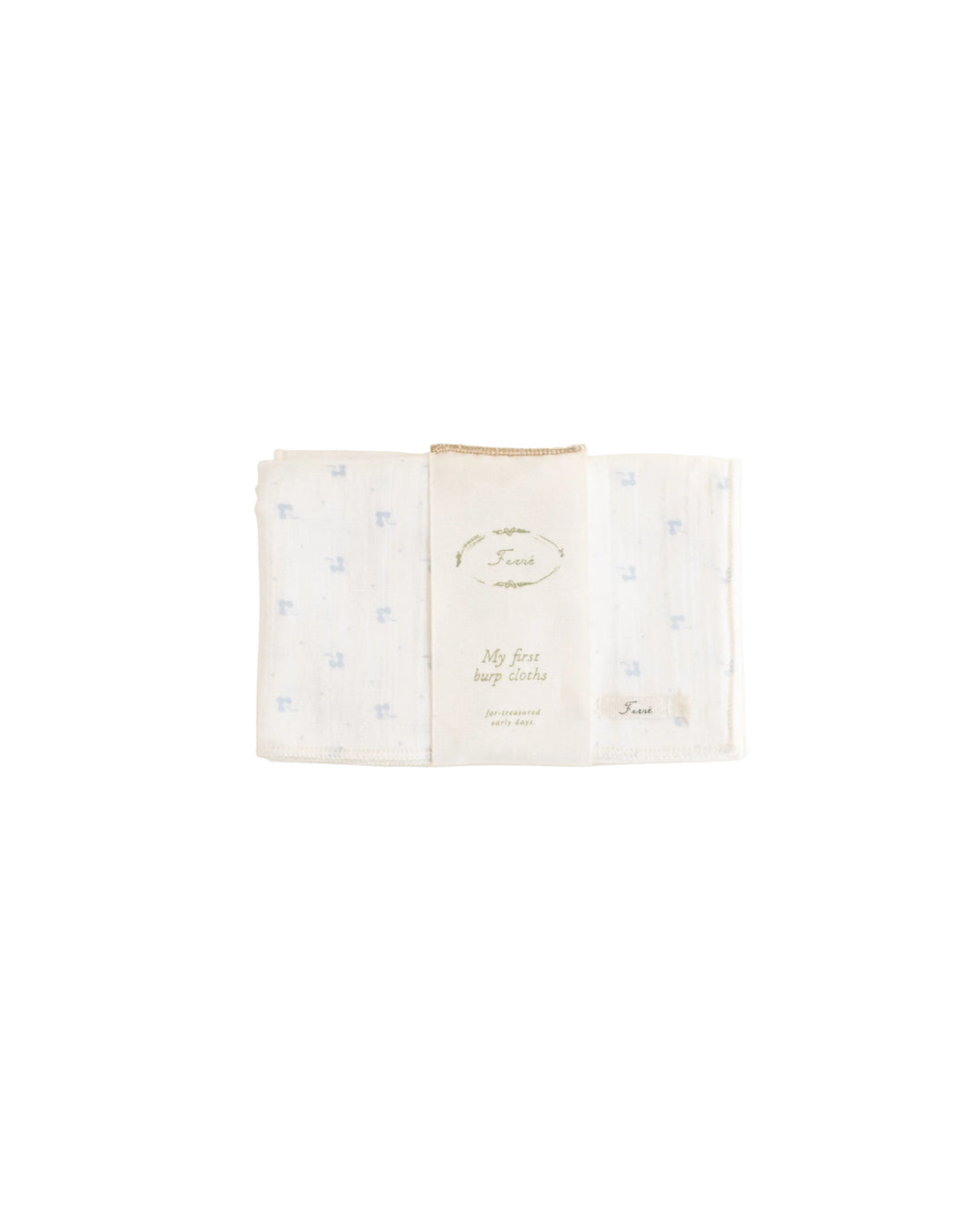 swaddle burp cloth set of 2 printed calico - blue