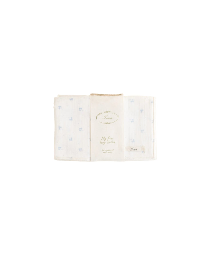 swaddle burp cloth set of 2 printed calico - blue