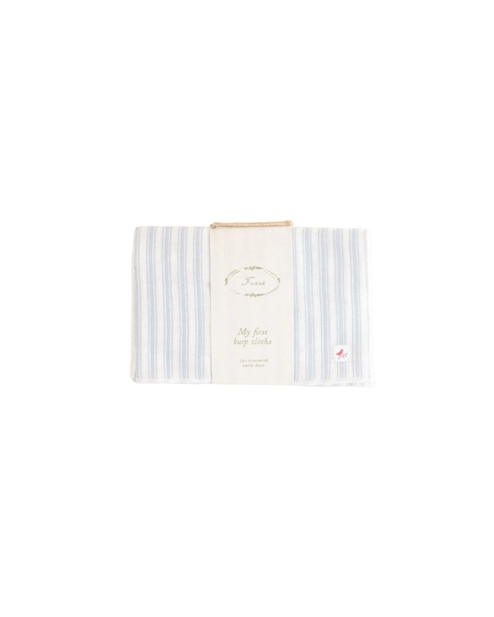 swaddle burp cloth set of 2 ticking stripe - blue