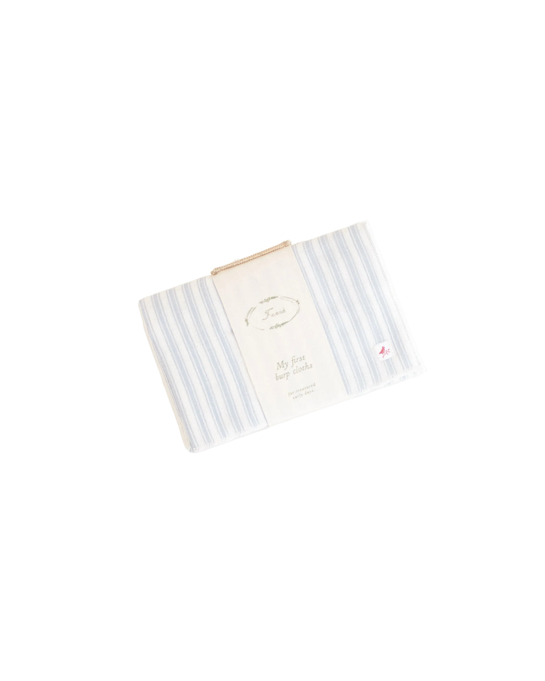 swaddle burp cloth set of 2 ticking stripe - blue