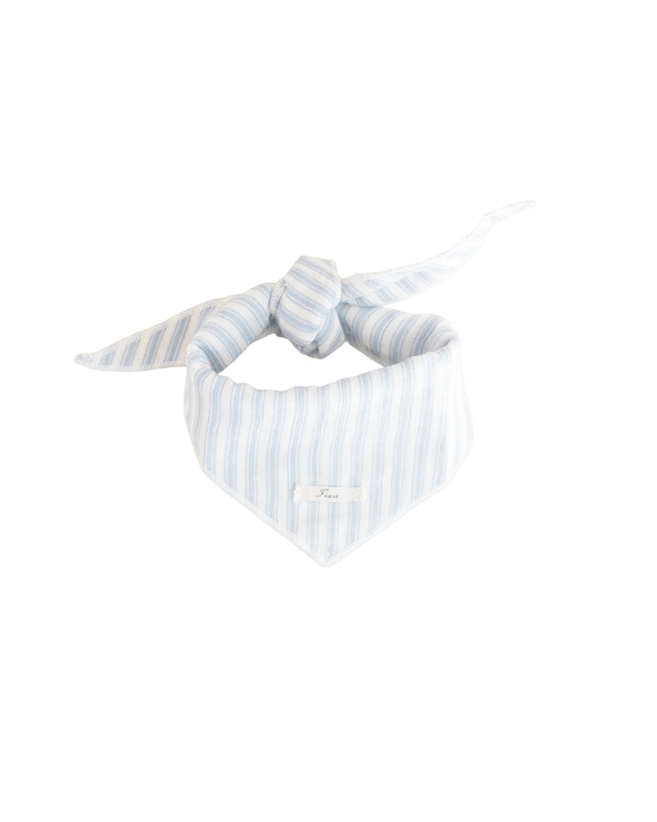 bib bandana ticking  - blue