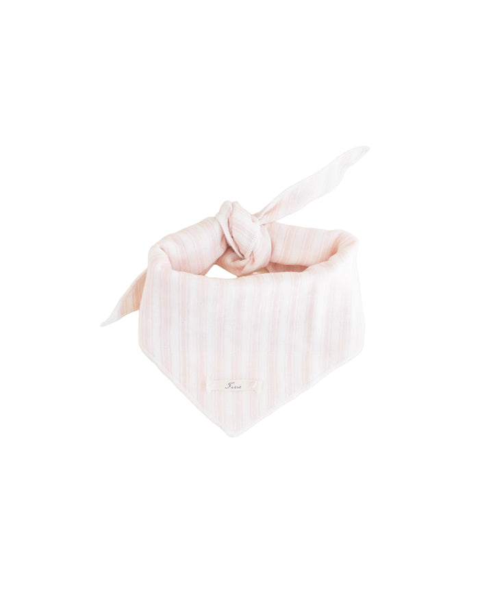 bib bandana ticking  - pink