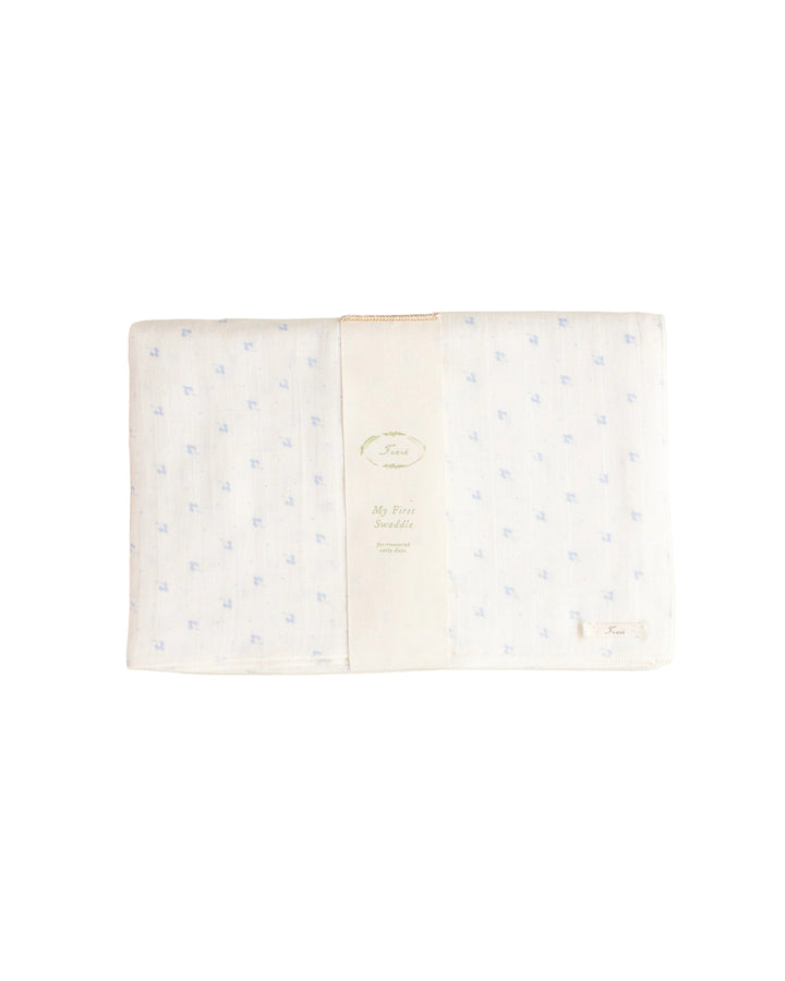 swaddle printed calico - blue