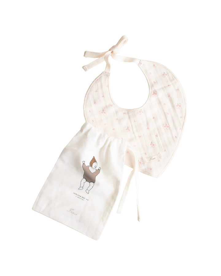 bib calico print - pink