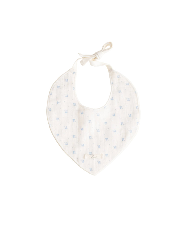 bib calico print - blue