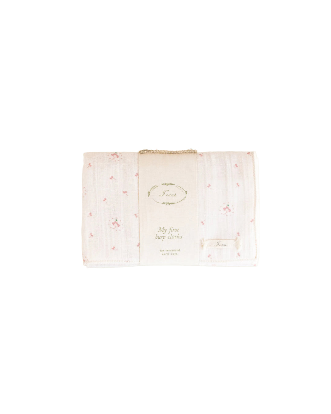 swaddle burp cloth set of 2 printed calico - pink