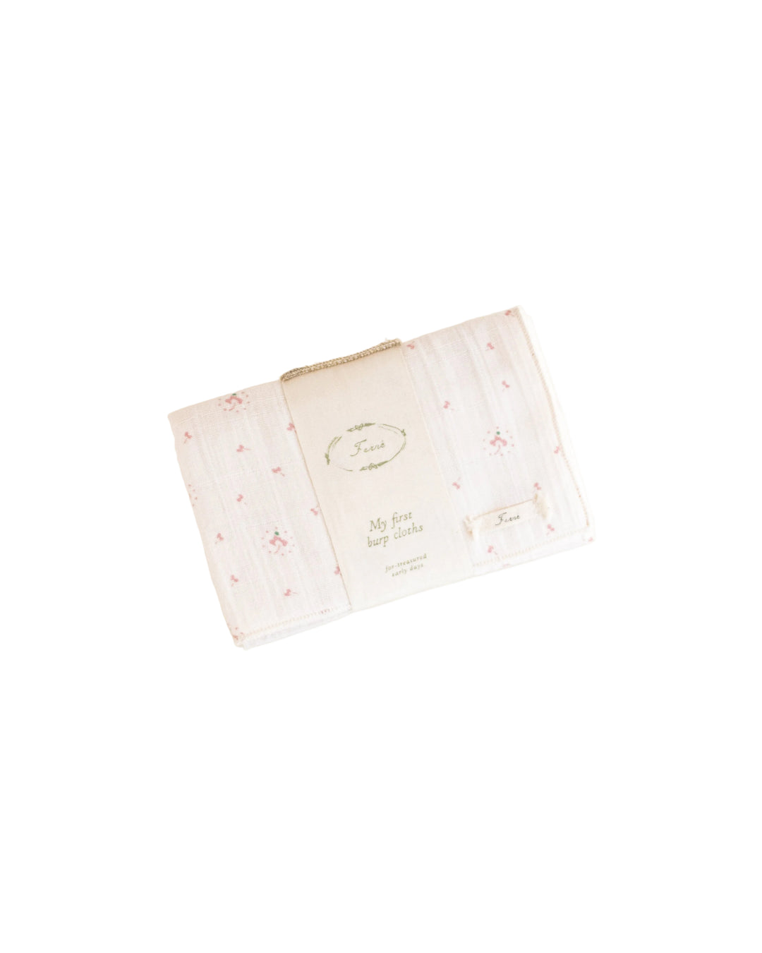 swaddle burp cloth set of 2 printed calico - pink