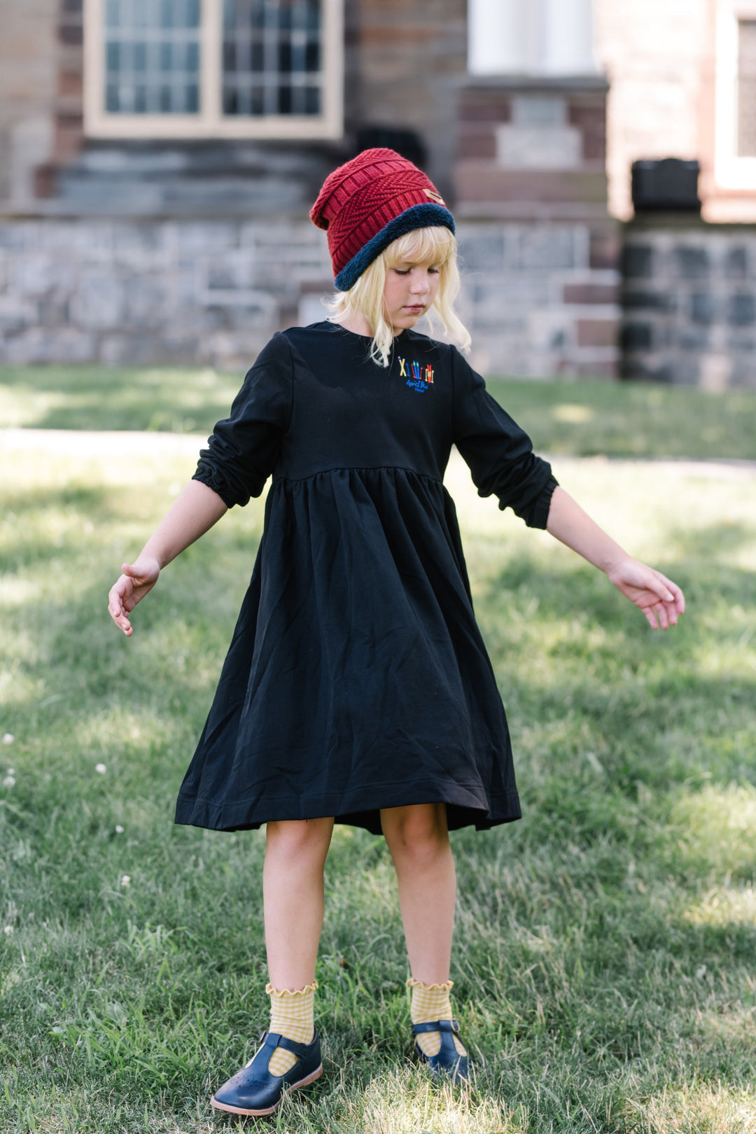 dress high waisted mini skiing design - black