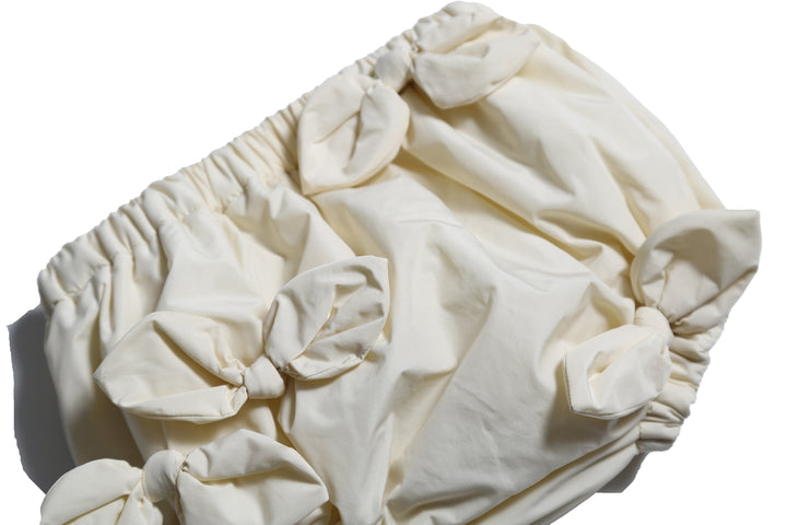 one piece tafetta embellished bow bloomer - opal