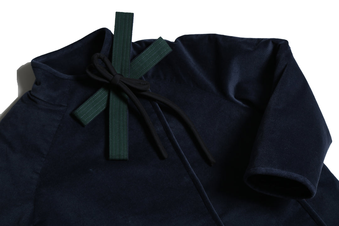 jacket long wrap bow - sapphire