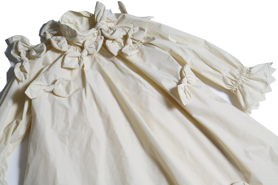 dress tafetta bow with neck tie - opal