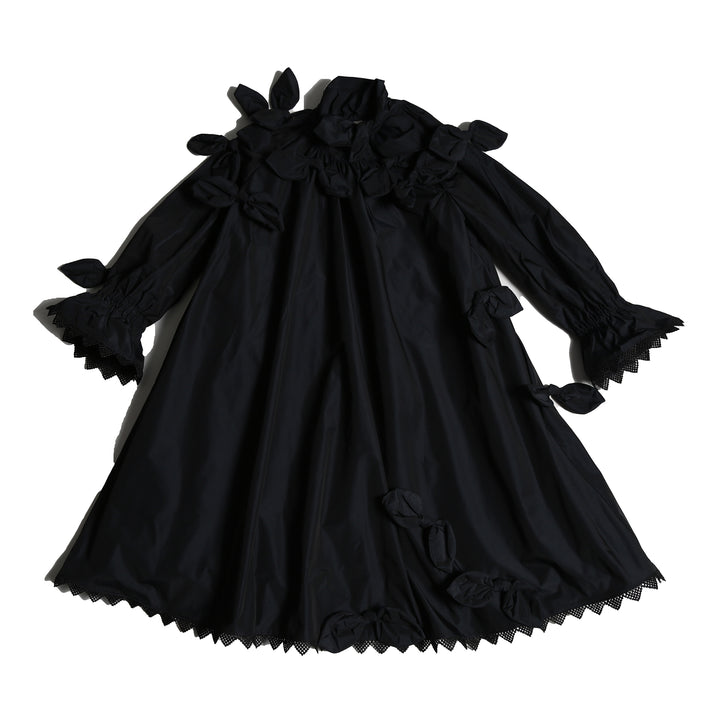 dress tafetta bow with neck tie - sapphire