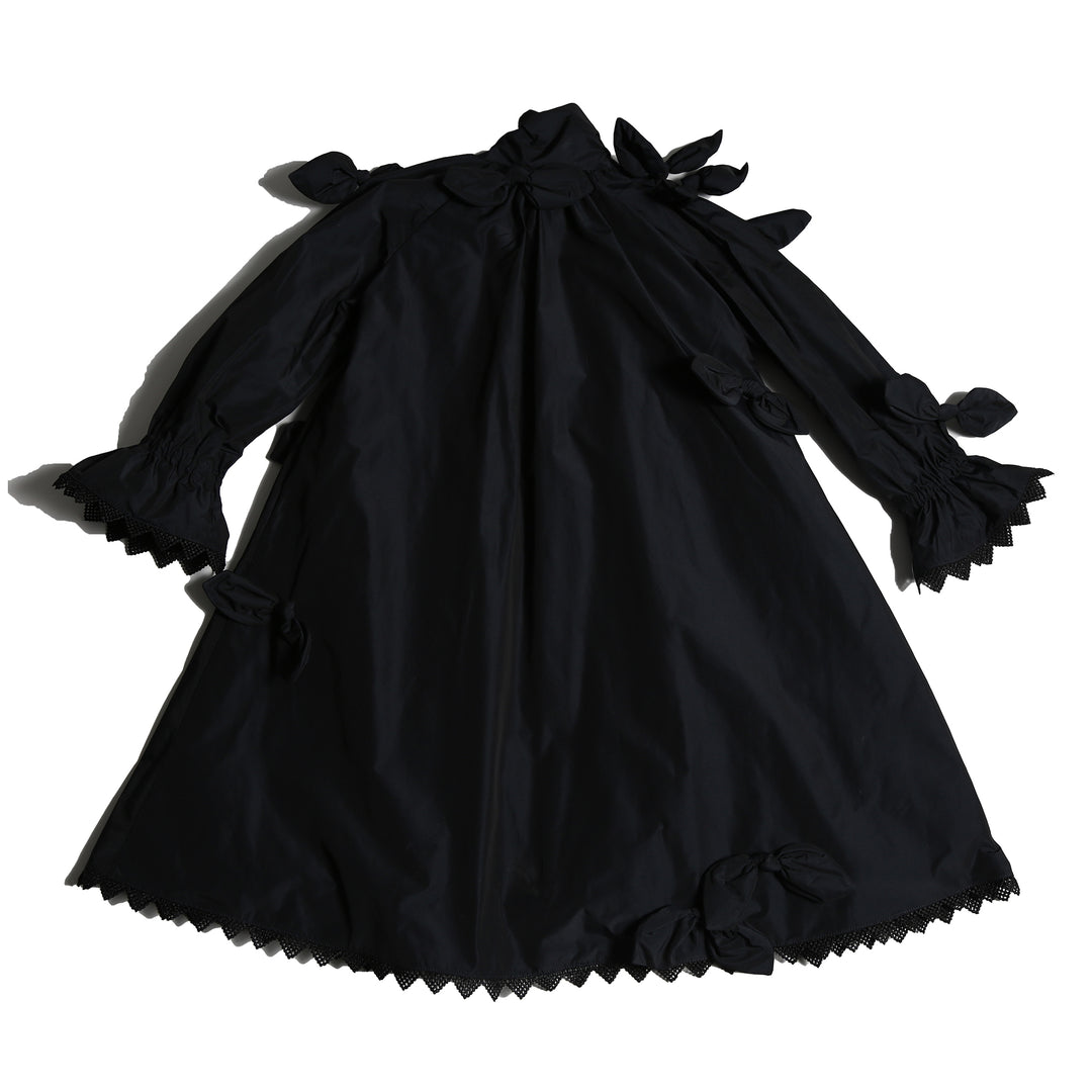 dress tafetta bow with neck tie - sapphire