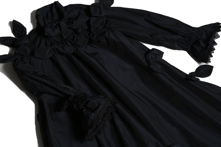 dress tafetta bow with neck tie - sapphire