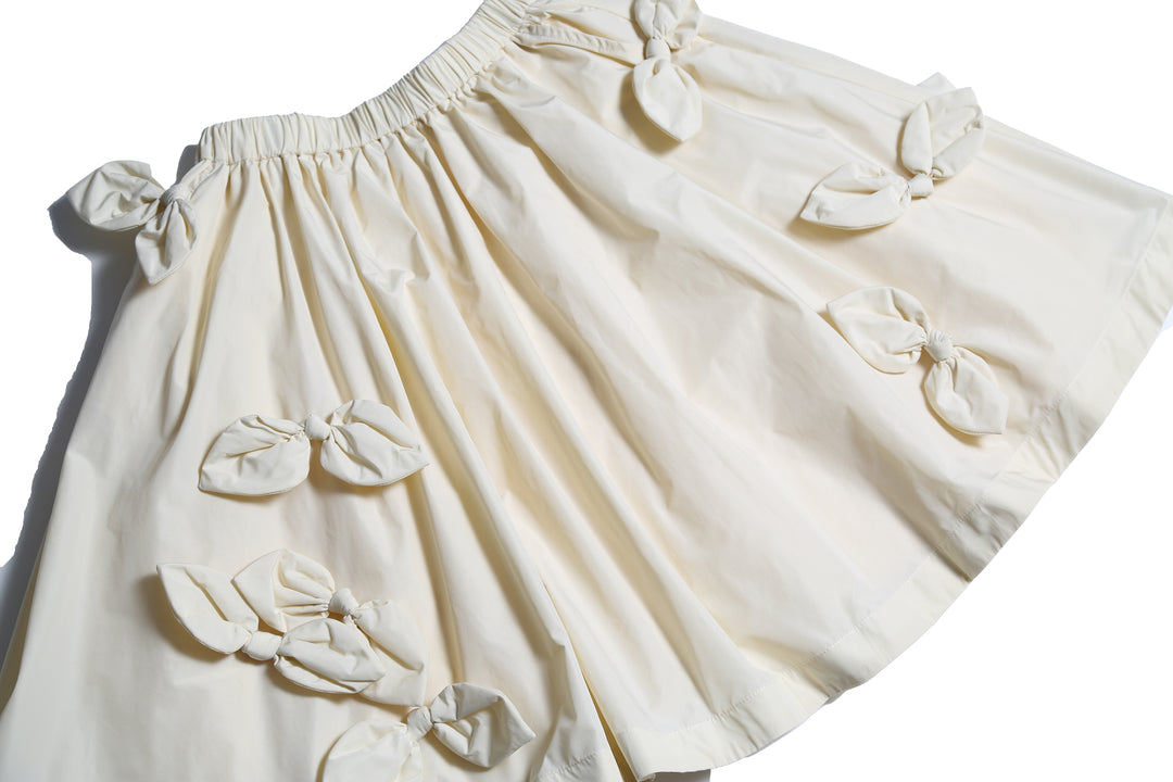 skirt tafetta bow embellished - opal