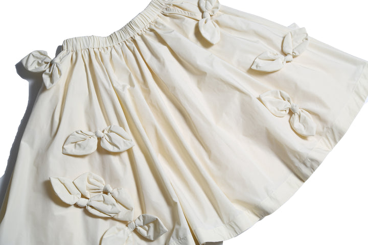skirt tafetta bow embellished - opal