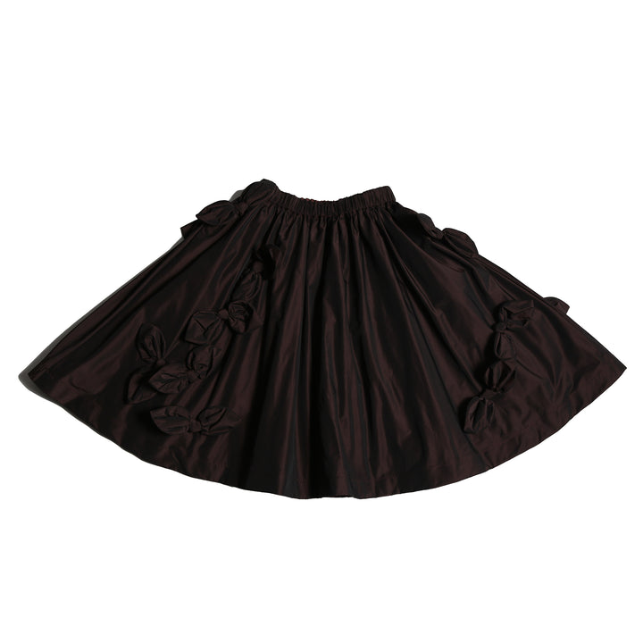 skirt tafetta bow embellished - raisin