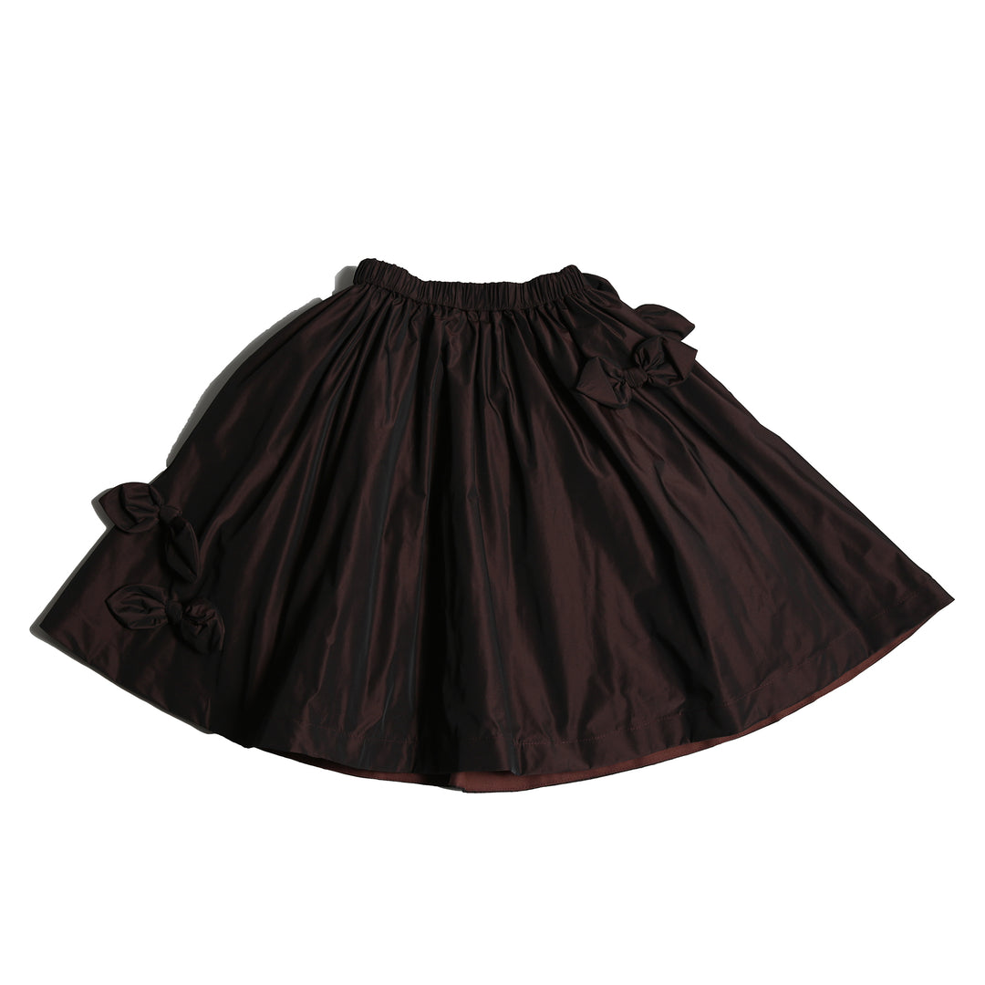 skirt tafetta bow embellished - raisin