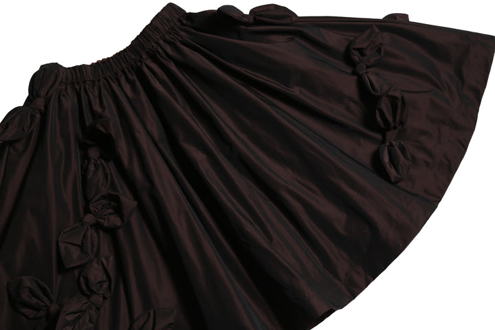 skirt tafetta bow embellished - raisin