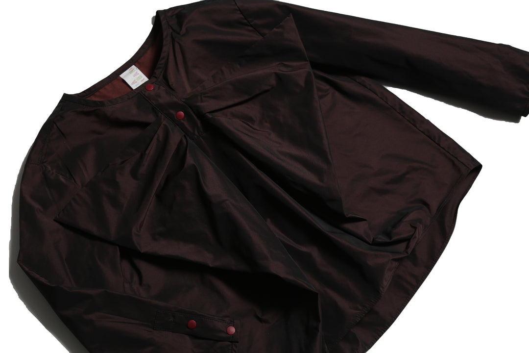 top l/s big bow blouse - raisin