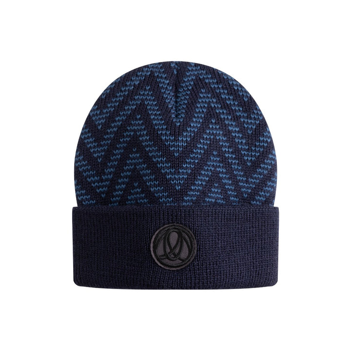 hat chevron knit beanie - navy/blue