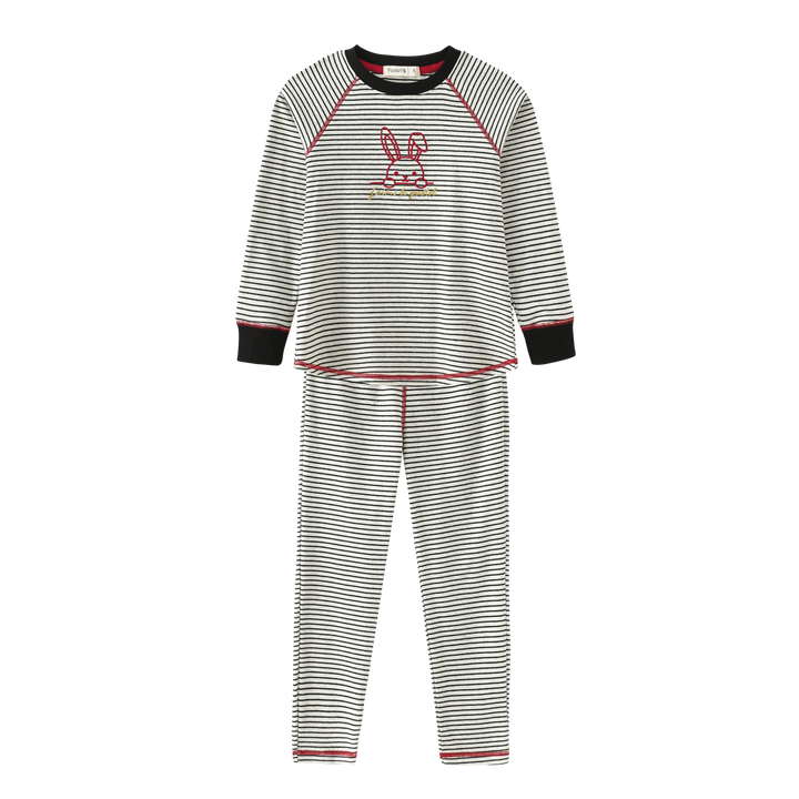 pajamas striped bunny - black striped