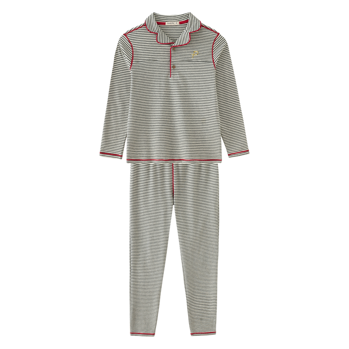 pajamas striped grandpa style - black striped